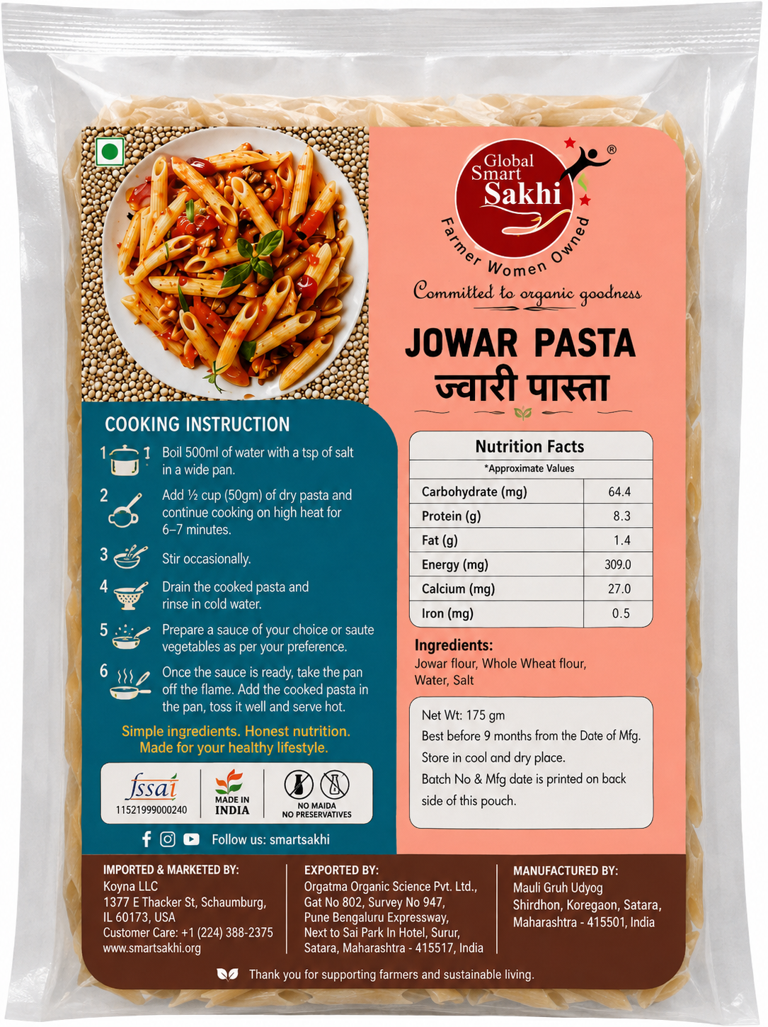 Jowar Pasta 180 Gram