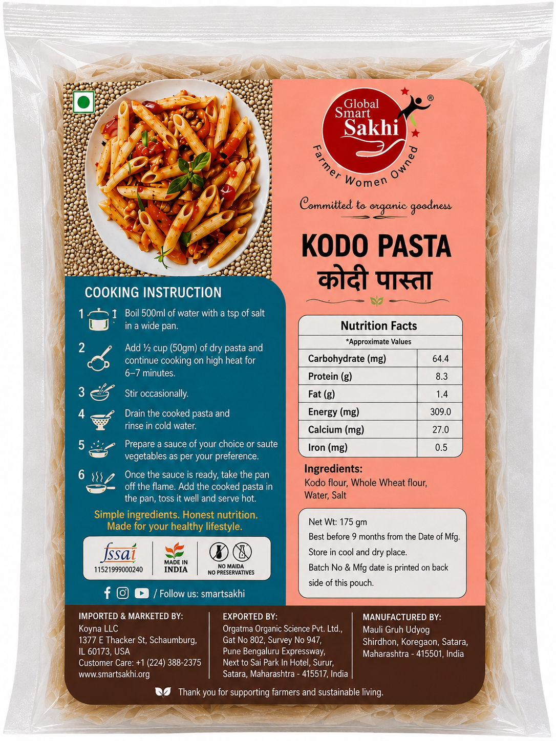 Kodo Pasta 180 Gram
