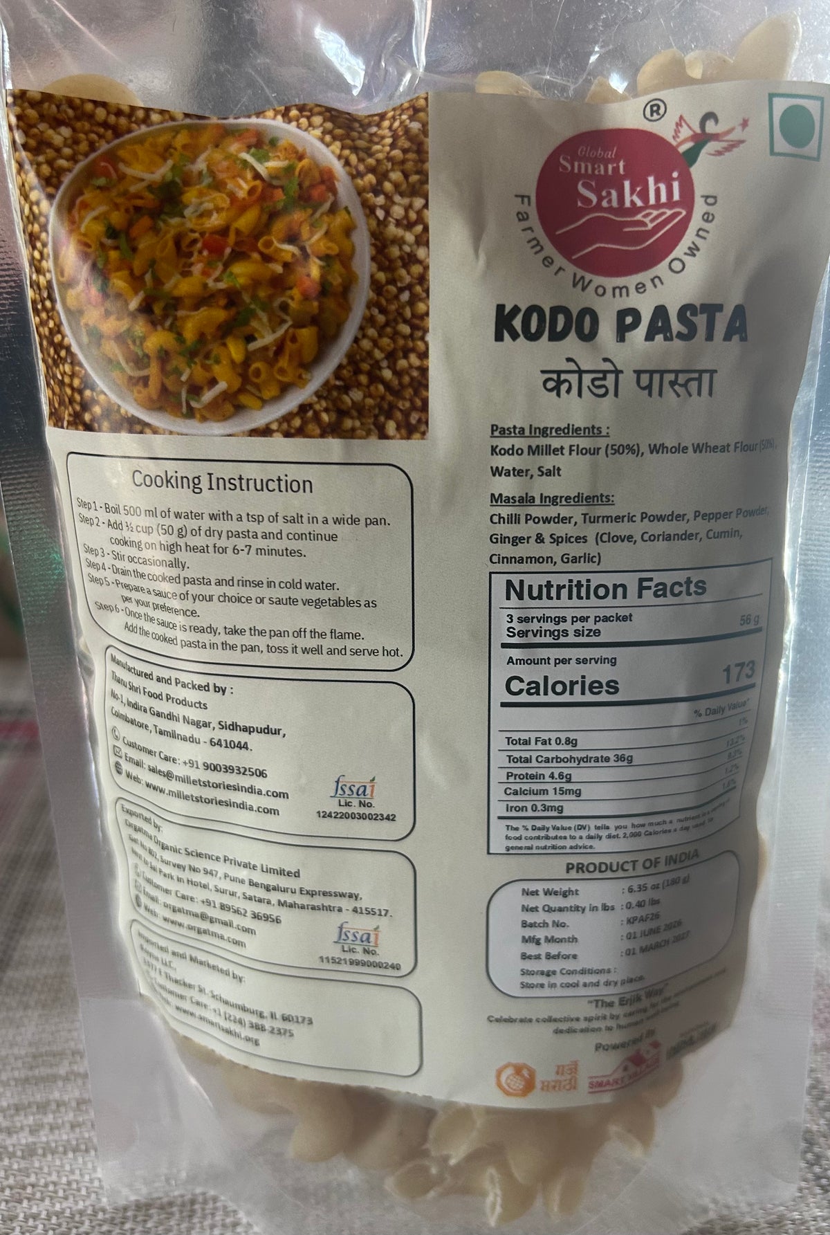 Kodo Pasta 180 Gram